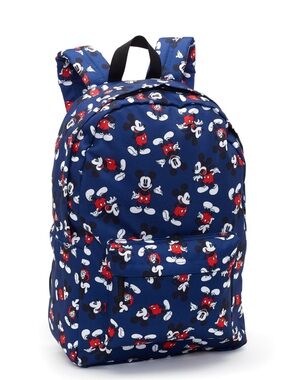 Disney Navy Backpack with Red, White & Black Mickey Print